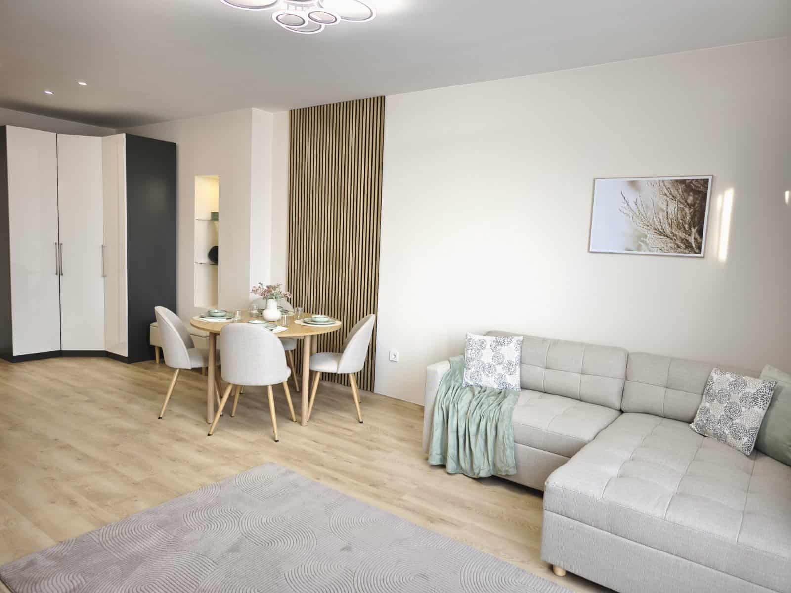 Nappali home staging után